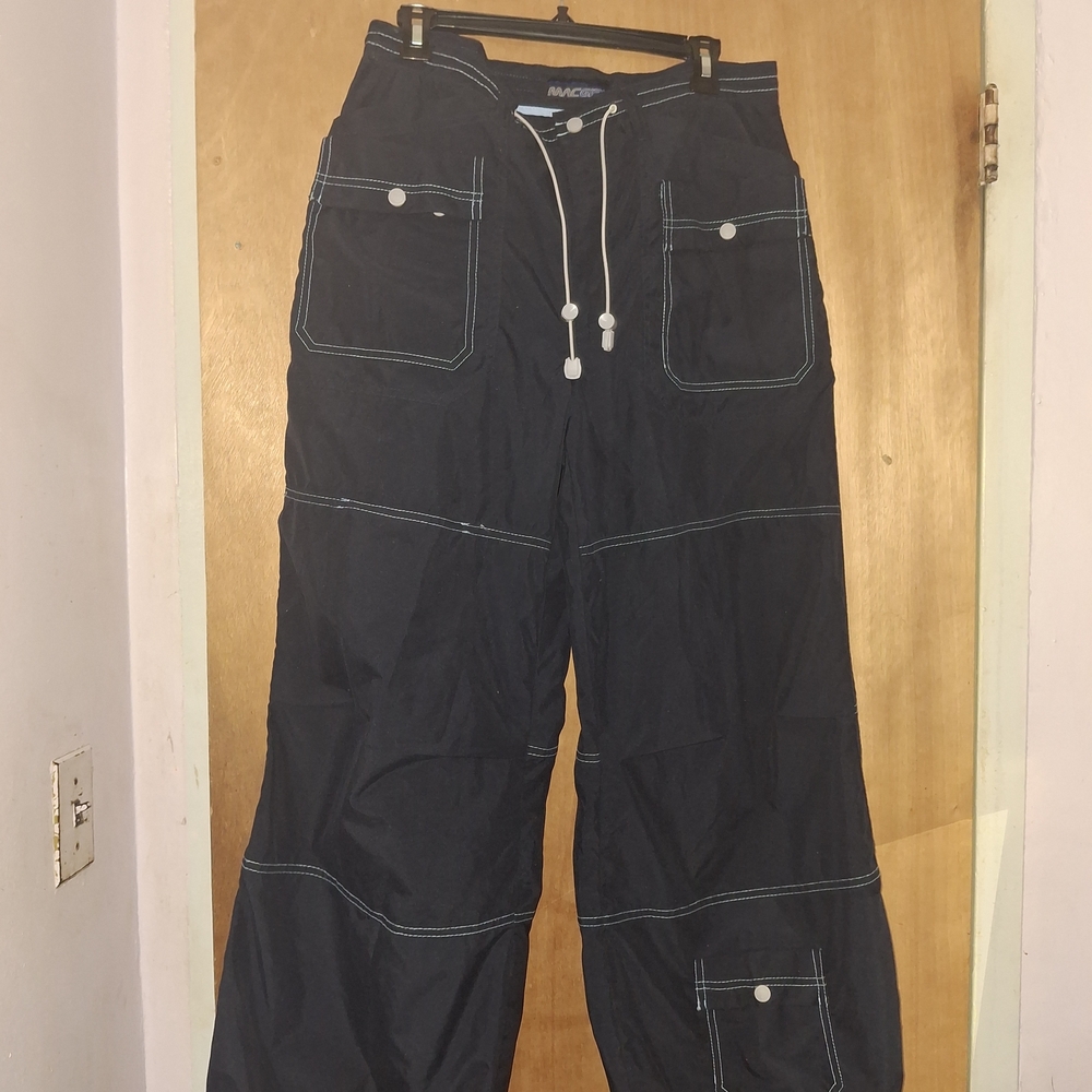 Macgirl Rave Y2K 90s Phat Navy Cargo Pants